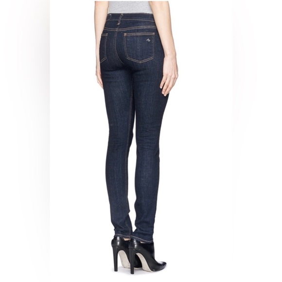 NEW Rag & Bone Heritage High Rise Skinny Jeans Dark Wash Size 27 - Picture 2 of 15